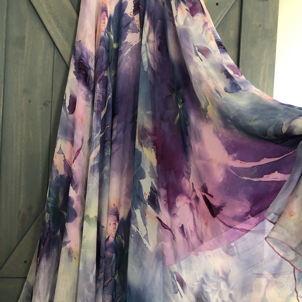 Floral printed maxi skirt